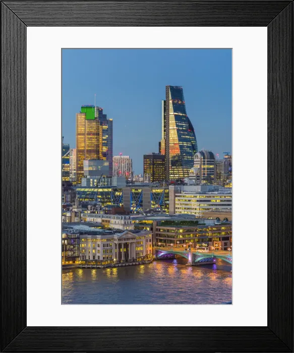 Framed Print : UK, England, London, City of London, Skyline, including the Cheesegrater