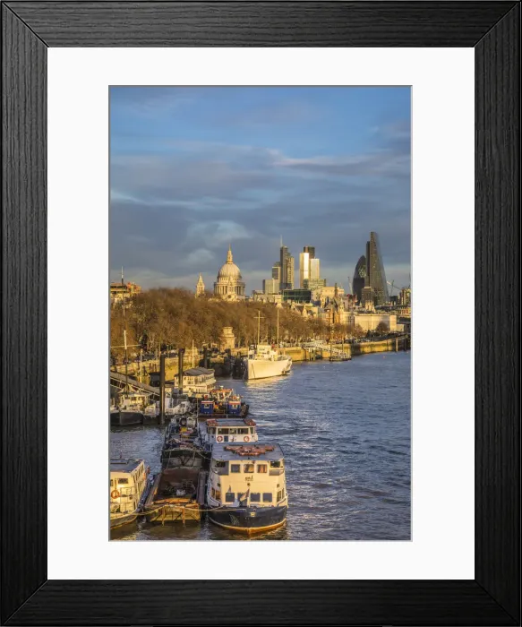 Framed Print : St. Pauls and City of London, London, England Framed Print : St. Pauls and City of London, London, England