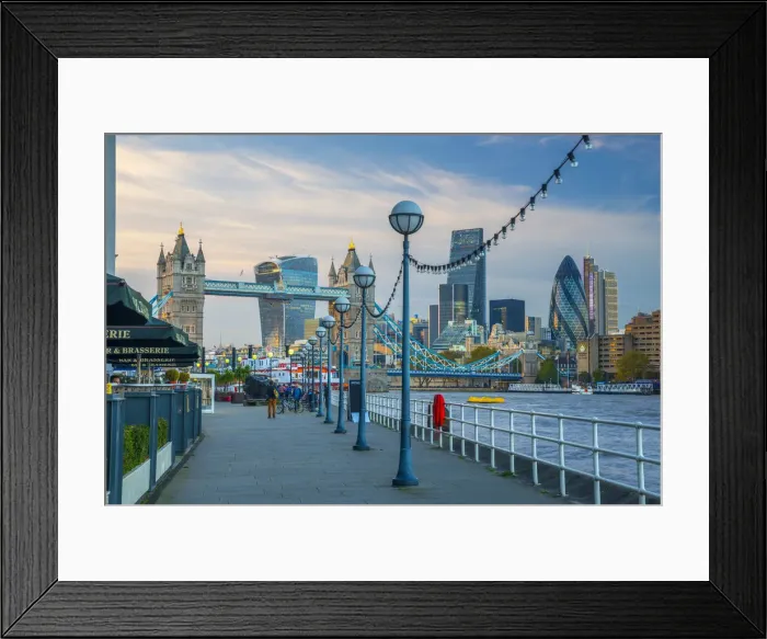 Framed Print : UK, England, London, Tower Bridge over River Thames from Butlers Wharf Framed Print : UK, England, London, Tower Bridge over River Thames from Butlers Wharf