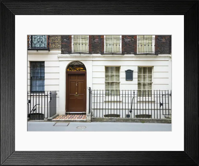 Framed Print : Benjamin Franklin House, Craven Street, London, England, UK