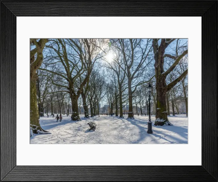 Framed Print : UK, England, London, Green Park in the snow