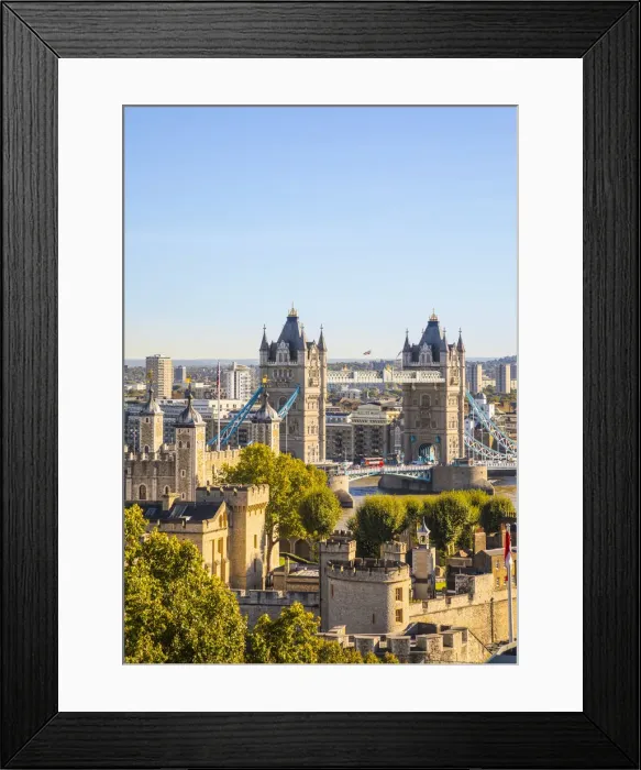 Framed Print : Tower Bridge & Tower of London, London, England, UK