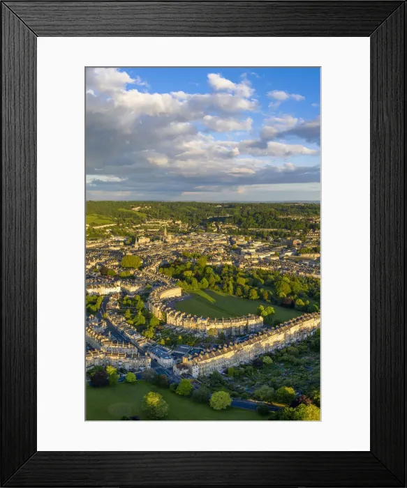 Framed Print : Aerial view over Bath, Somerset, England