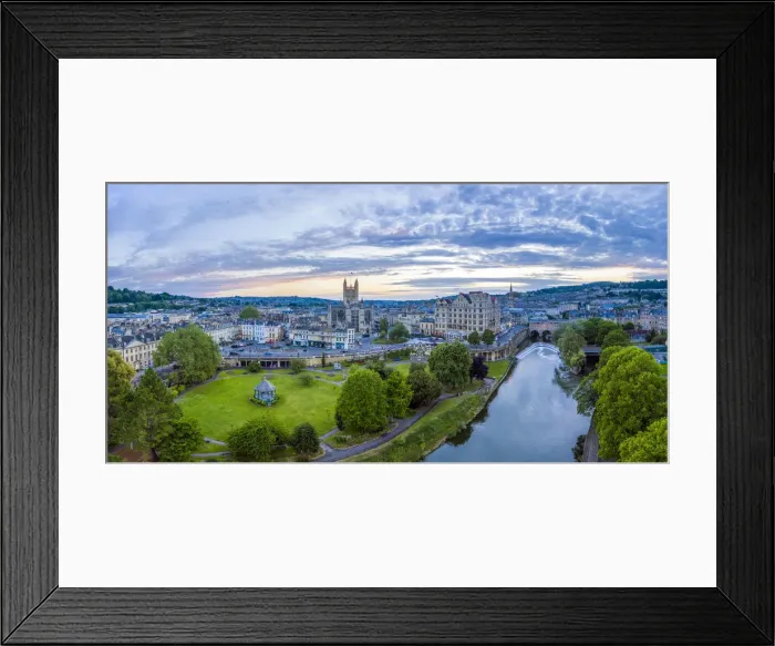 Framed Print : Bath city center and River Avon, Somerset, England Framed Print : Bath city center and River Avon, Somerset, England