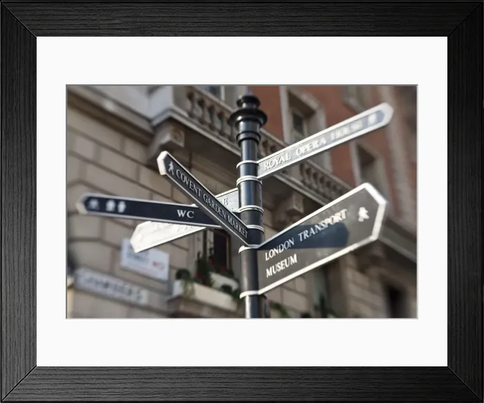 Framed Print : Street sign, Covent Garden, London, UK Framed Print : Street sign, Covent Garden, London, UK