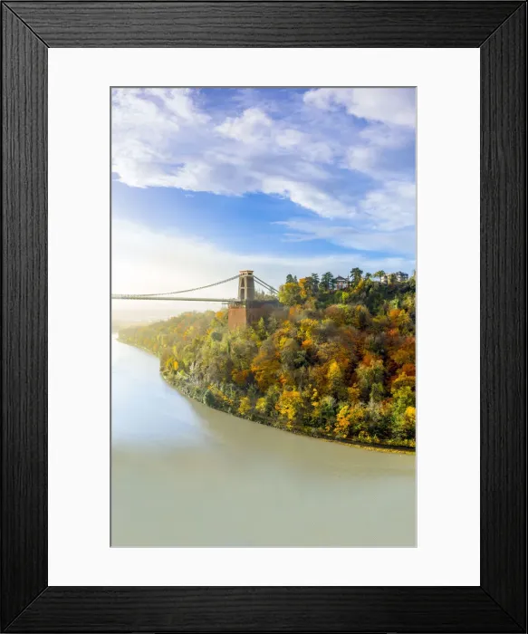 Framed Print : Clifton Suspension Bridge spanning the river Avon and linking Clifton and Leigh Woods