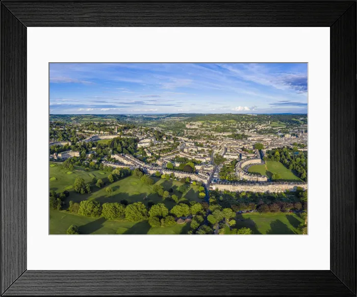 Framed Print : Aerial view over Bath, Somerset, England