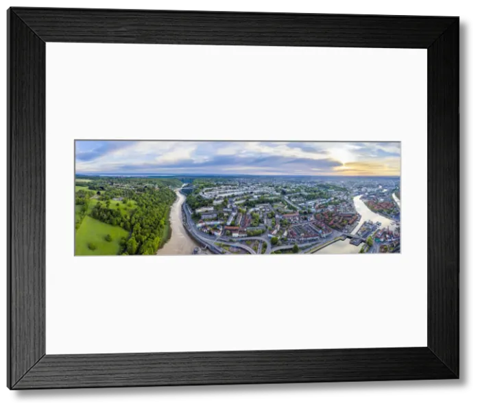 Framed Print : Aerial view over the Avon Gorge, Clifton, Hotwells and city centre, Bristol, England Framed Print : Aerial view over the Avon Gorge, Clifton, Hotwells and city centre, Bristol, England