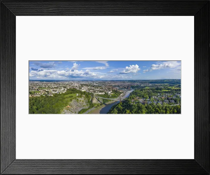 Framed Print : Aerial view over the Avon Gorge and Clifton Suspension Bridge, Bristol, England Framed Print : Aerial view over the Avon Gorge and Clifton Suspension Bridge, Bristol, England