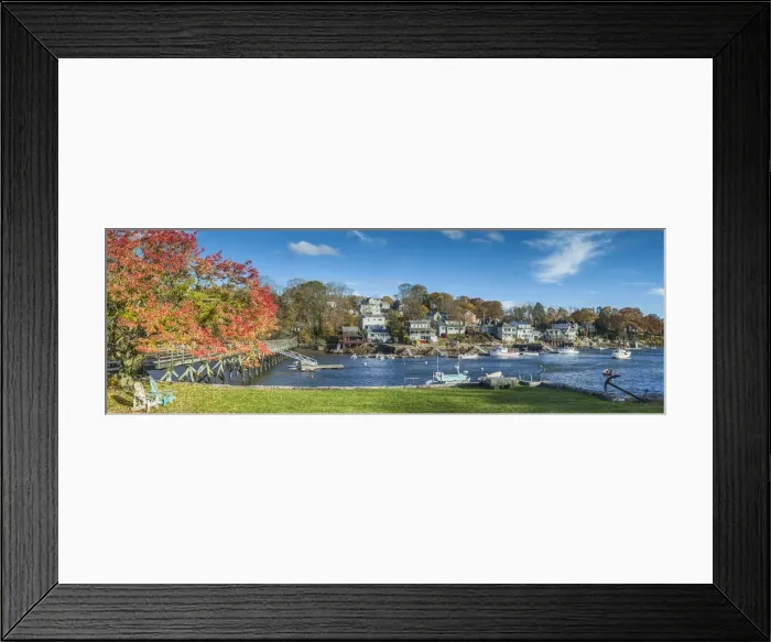Framed Print : USA, New England, Massachusetts, Cape Ann, Gloucester, Annisquam Harbor, autumn