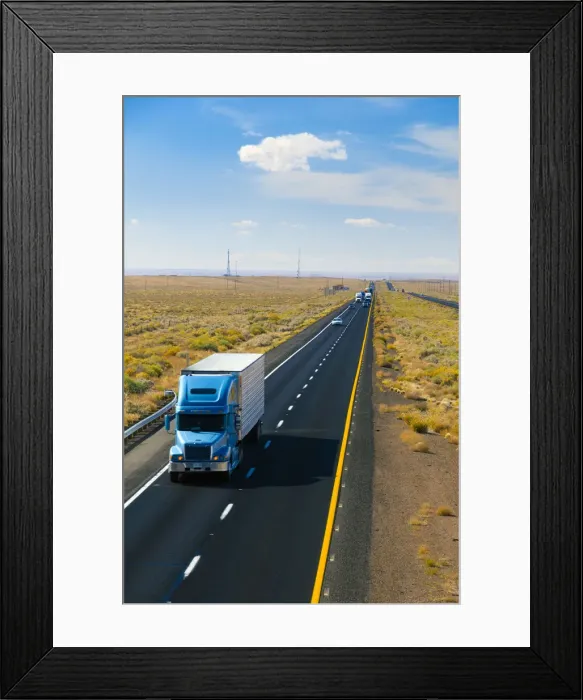 Framed Print : USA, Arizona, Interstate 40 through Petrified Forest National Park Framed Print : USA, Arizona, Interstate 40 through Petrified Forest National Park