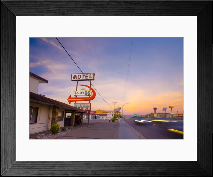 Framed Print : USA, Arizona, Kingman, Route 66, Route 66 Motel Framed Print : USA, Arizona, Kingman, Route 66, Route 66 Motel