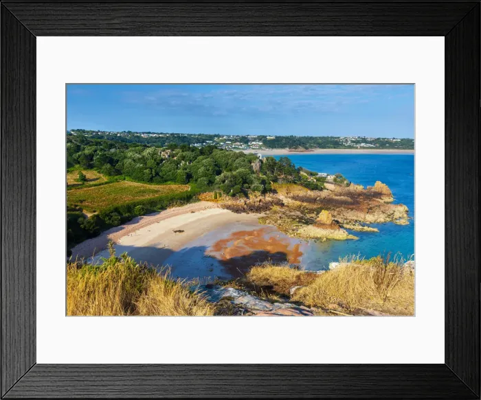 Framed Print : United KIngdom, Channel Islands, Jersey, Beauport Bay, Beauport Beach Framed Print : United KIngdom, Channel Islands, Jersey, Beauport Bay, Beauport Beach