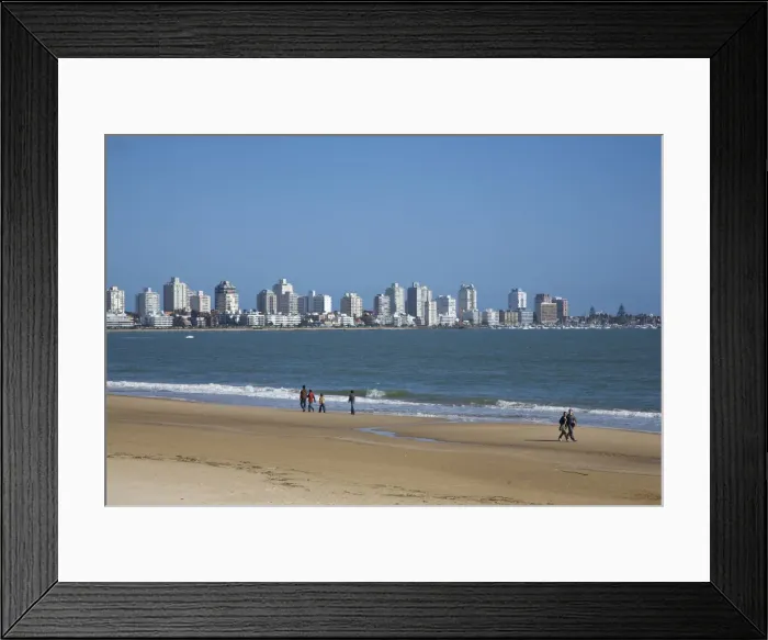 Framed Print : Beach and hotels, Punta del Este, Uruguay Framed Print : Beach and hotels, Punta del Este, Uruguay