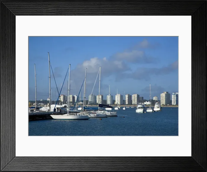 Framed Print : Port and sailing boats, Punta del Este, Uruguay