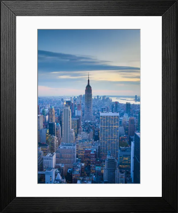 Framed Print : USA, New York, Manhattan, Empire State Building and Midtown from Top of the Rock Framed Print : USA, New York, Manhattan, Empire State Building and Midtown from Top of the Rock