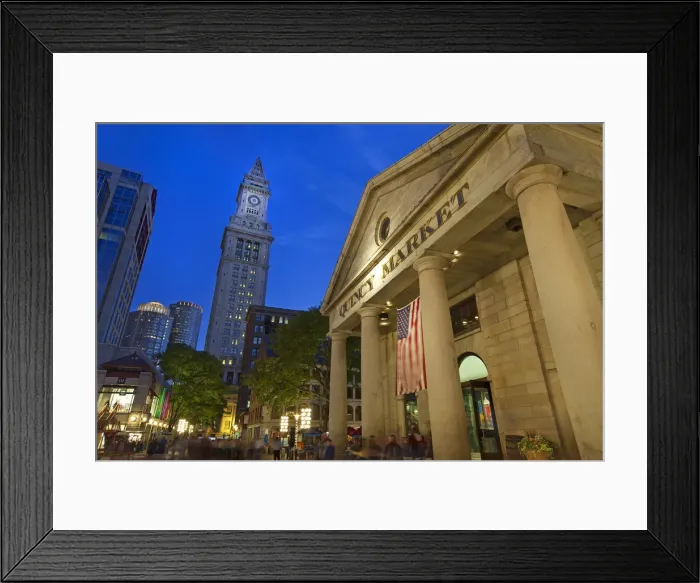 Framed Print : Quincy Market, Boston, Massachusetts, New England, USA Framed Print : Quincy Market, Boston, Massachusetts, New England, USA