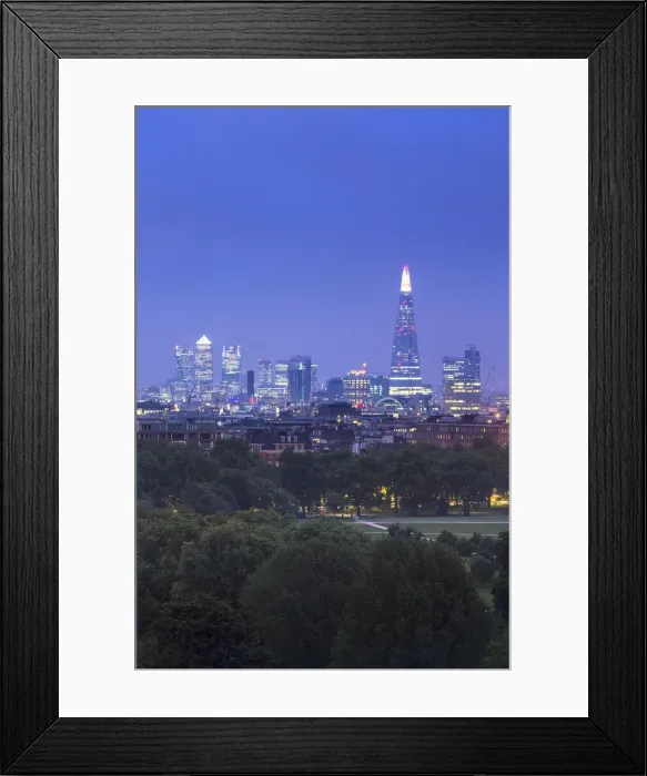 Framed Print : London skyline with the Shard above Hyde Park, London, England, UK Framed Print : London skyline with the Shard above Hyde Park, London, England, UK