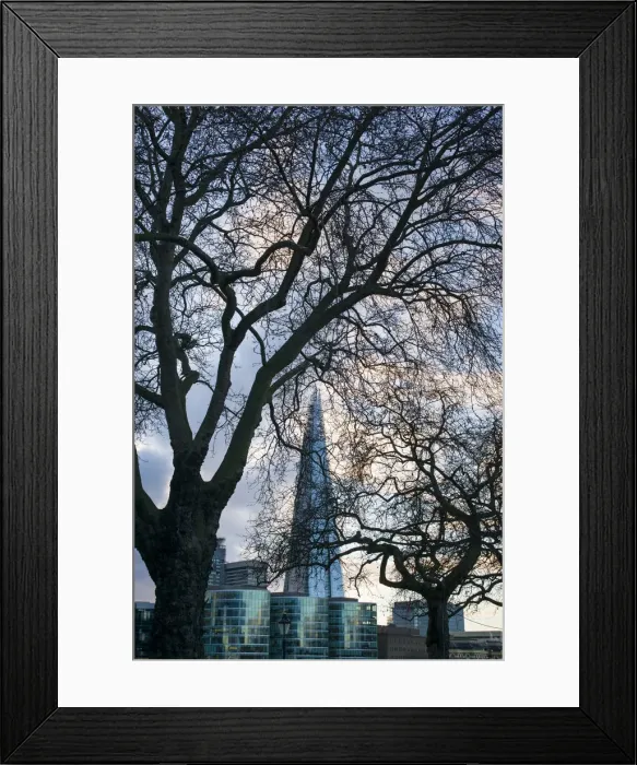 Framed Print : England, London, The Shard buildling from the Thames River Framed Print : England, London, The Shard buildling from the Thames River