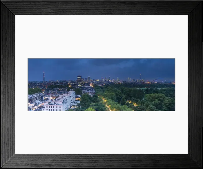 Framed Print : London skyline above Hyde Park, London, England, UK