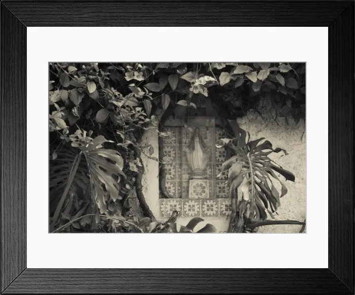Framed Print : Uruguay, Colonia del Sacramento, Madona wall decoration, Calle de San Pedro Framed Print : Uruguay, Colonia del Sacramento, Madona wall decoration, Calle de San Pedro