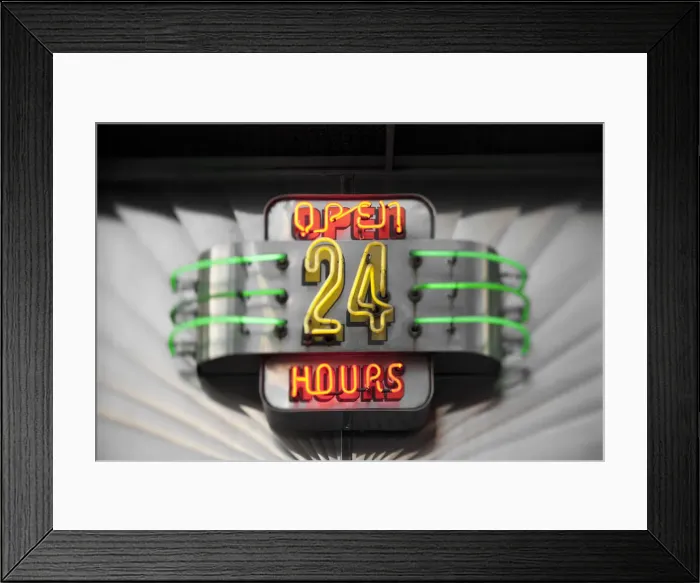 Framed Print : Tick Tock diner sign, Manhattan, New York City, USA Framed Print : Tick Tock diner sign, Manhattan, New York City, USA