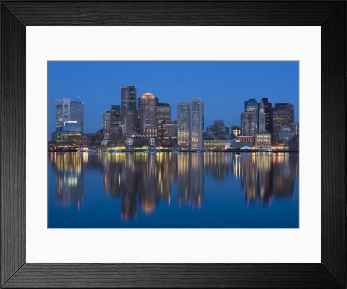 Framed Print : USA, Massachusetts, Boston, Financial District from East Boston Framed Print : USA, Massachusetts, Boston, Financial District from East Boston
