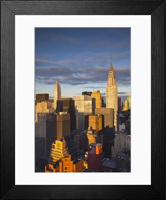 Framed Print : Midtown skyline with Chrysler Building and Empire State Building, Manhattan, New York Framed Print : Midtown skyline with Chrysler Building and Empire State Building, Manhattan, New York