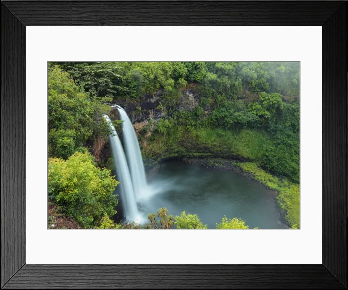 Framed Print : USA, Hawaii, Kauai, Wailua Falls Framed Print : USA, Hawaii, Kauai, Wailua Falls