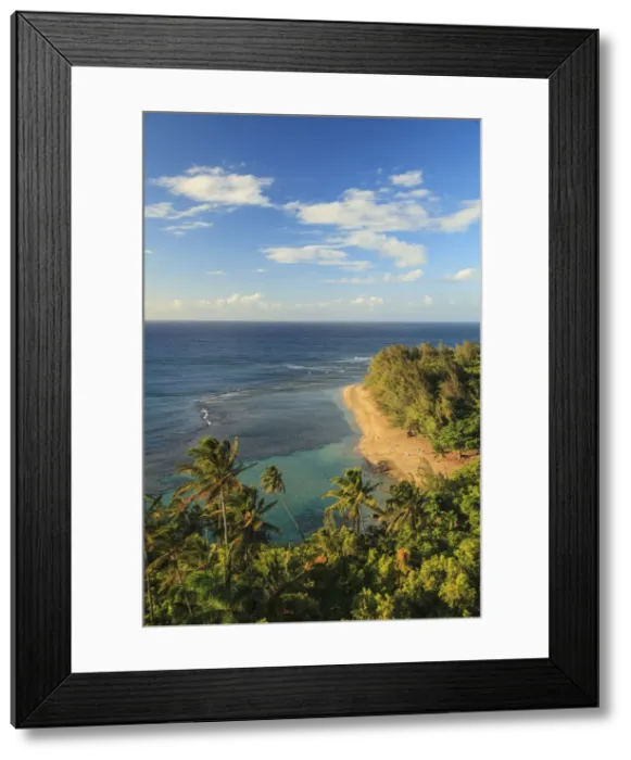 Framed Print : USA, Hawaii, Kauai, Kee Beach from Kalalau Trail Framed Print : USA, Hawaii, Kauai, Kee Beach from Kalalau Trail