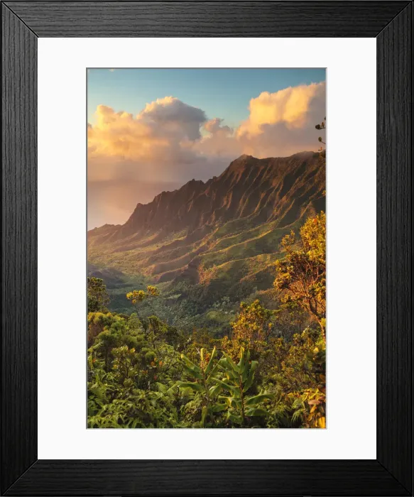 Framed Print : USA, Hawaii, Kauai, Na Pali Coast, Kalalau Valley Framed Print : USA, Hawaii, Kauai, Na Pali Coast, Kalalau Valley