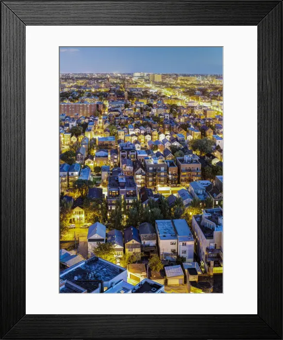 Framed Print : USA, Illinois, Chicago, residential suburbs Framed Print : USA, Illinois, Chicago, residential suburbs