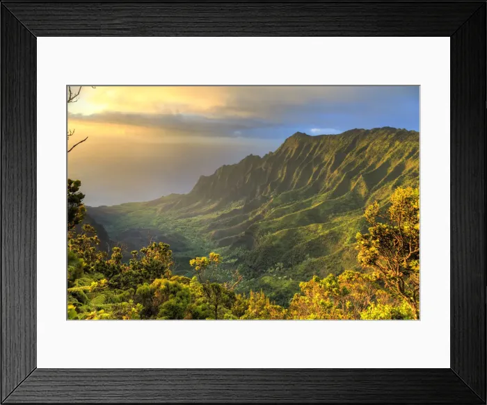 Framed Print : USA, Hawaii, Kauai, Na Pali Coast, Kalalau Valley Framed Print : USA, Hawaii, Kauai, Na Pali Coast, Kalalau Valley