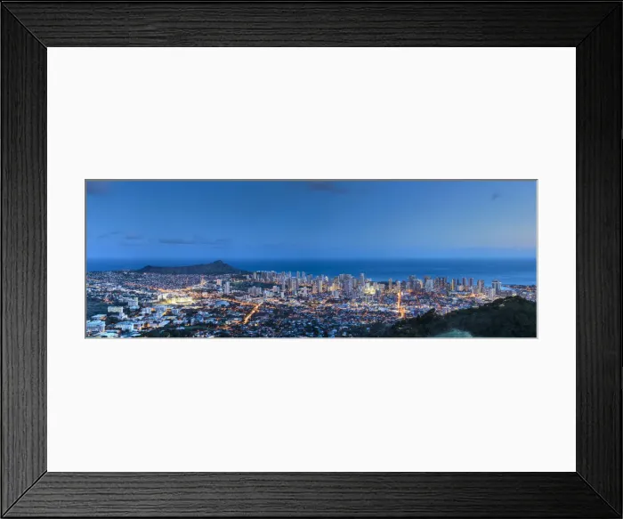 Framed Print : USA, Hawaii, Oahu, Honolulu Skyline and Diamond Head Crater Framed Print : USA, Hawaii, Oahu, Honolulu Skyline and Diamond Head Crater