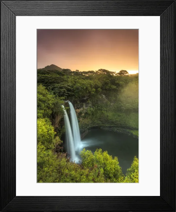 Framed Print : USA, Hawaii, Kauai, Wailua Falls Framed Print : USA, Hawaii, Kauai, Wailua Falls