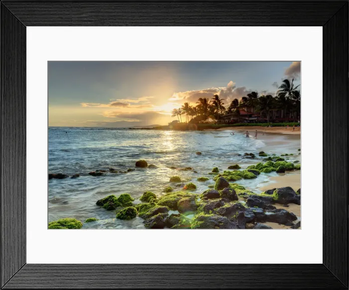 Framed Print : USA, Hawaii, Kauai, The Luxurious resort area of Poipu Beach Framed Print : USA, Hawaii, Kauai, The Luxurious resort area of Poipu Beach
