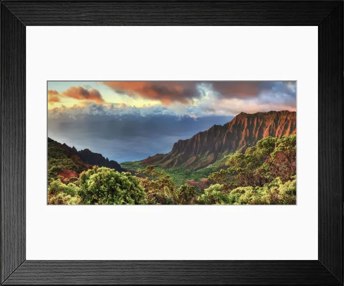 Framed Print : USA, Hawaii, Kauai, Na Pali Coast, Kalalau Valley Framed Print : USA, Hawaii, Kauai, Na Pali Coast, Kalalau Valley