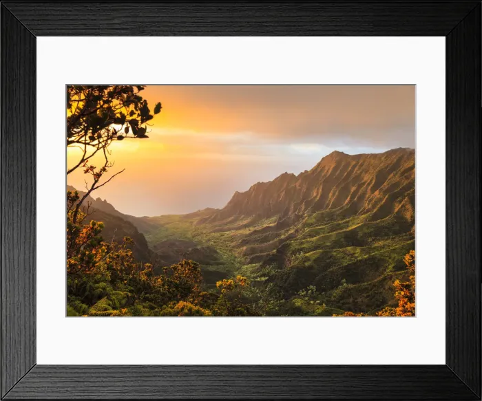 Framed Print : USA, Hawaii, Kauai, Na Pali Coast, Kalalau Valley Framed Print : USA, Hawaii, Kauai, Na Pali Coast, Kalalau Valley
