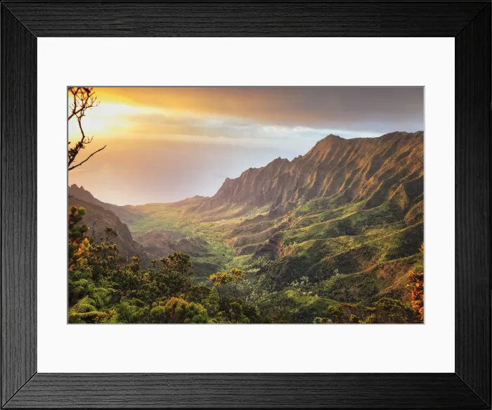Framed Print : USA, Hawaii, Kauai, Na Pali Coast, Kalalau Valley Framed Print : USA, Hawaii, Kauai, Na Pali Coast, Kalalau Valley