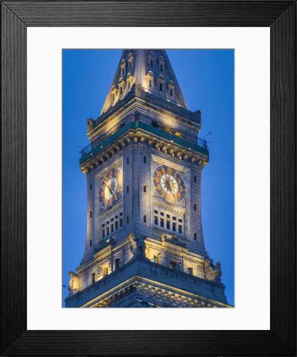 Framed Print : USA, New England, Massachusetts, Boston, Customshouse Tower, dusk Framed Print : USA, New England, Massachusetts, Boston, Customshouse Tower, dusk