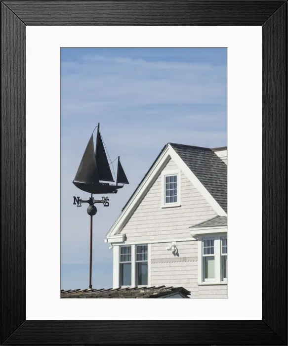 Framed Print : USA, New England, Cape Ann, Massachusetts, Annisquam, sailing ship weather vane Framed Print : USA, New England, Cape Ann, Massachusetts, Annisquam, sailing ship weather vane
