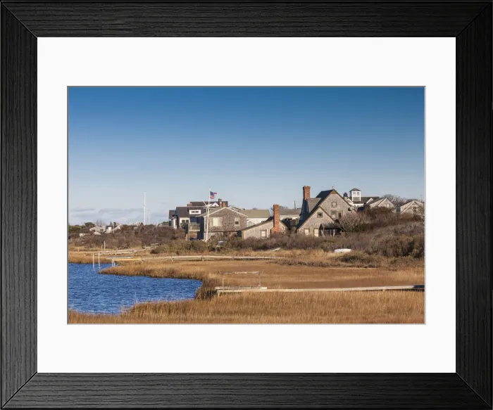 Framed Print : USA, New England, Massachusetts, Nantucket Island, Madaket, village houses Framed Print : USA, New England, Massachusetts, Nantucket Island, Madaket, village houses