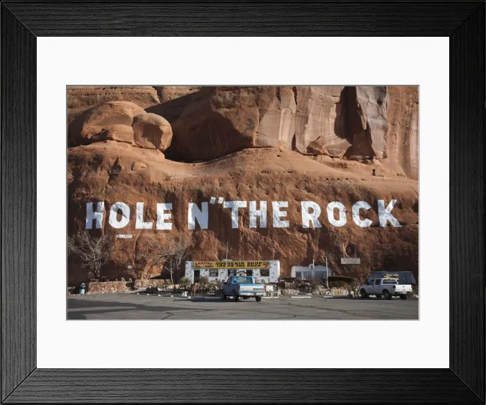 Framed Print : USA, Utah, Moab, Hole in the Rock tourist shop, winter Framed Print : USA, Utah, Moab, Hole in the Rock tourist shop, winter