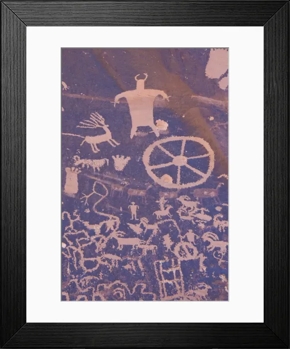 Framed Print : USA, Utah, Newspaper Rock State Historical Monument beside Canyonlands National Park