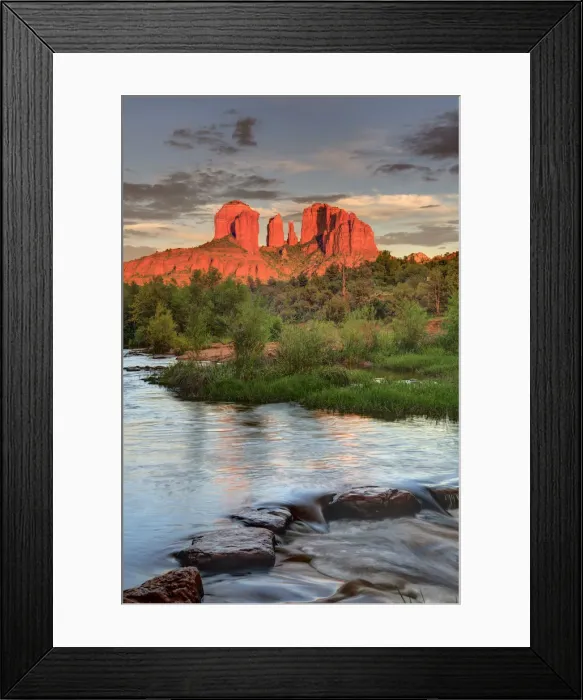 Framed Print : USA, Arizona, Sedona, Cathedral Rock glowing at sunset Framed Print : USA, Arizona, Sedona, Cathedral Rock glowing at sunset