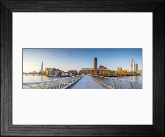 Framed Print : UK, England, London, Southwark, Tate Modern from Millennium Bridge over River Thames Framed Print : UK, England, London, Southwark, Tate Modern from Millennium Bridge over River Thames