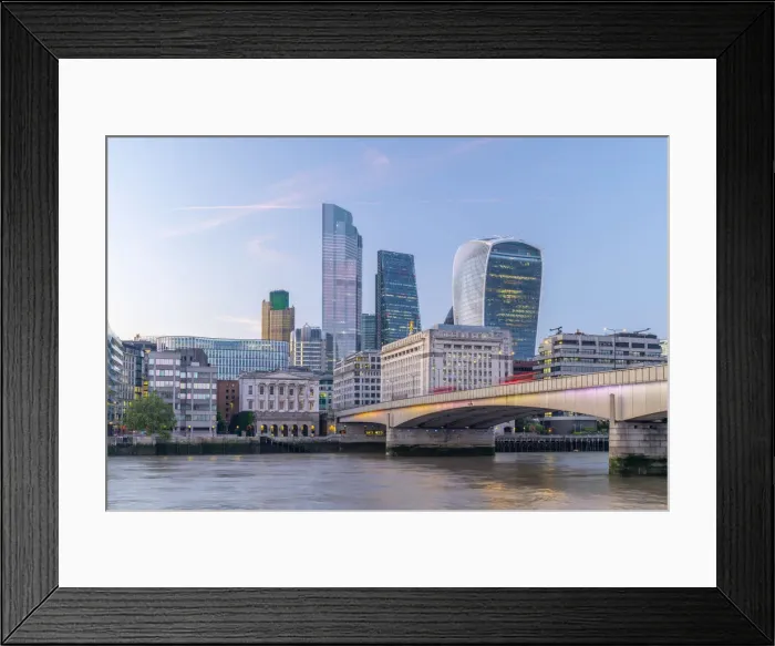 Framed Print : UK, England, London, London Bridge and The City skyline, 22 Bishopsgate, Cheesegrater Framed Print : UK, England, London, London Bridge and The City skyline, 22 Bishopsgate, Cheesegrater