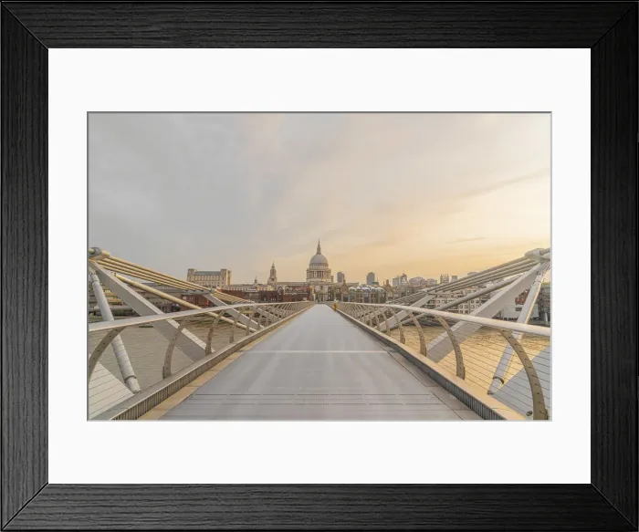 Framed Print : UK, England, London, Millennium Bridge over River Thames and St. Pauls Cathedral Framed Print : UK, England, London, Millennium Bridge over River Thames and St. Pauls Cathedral
