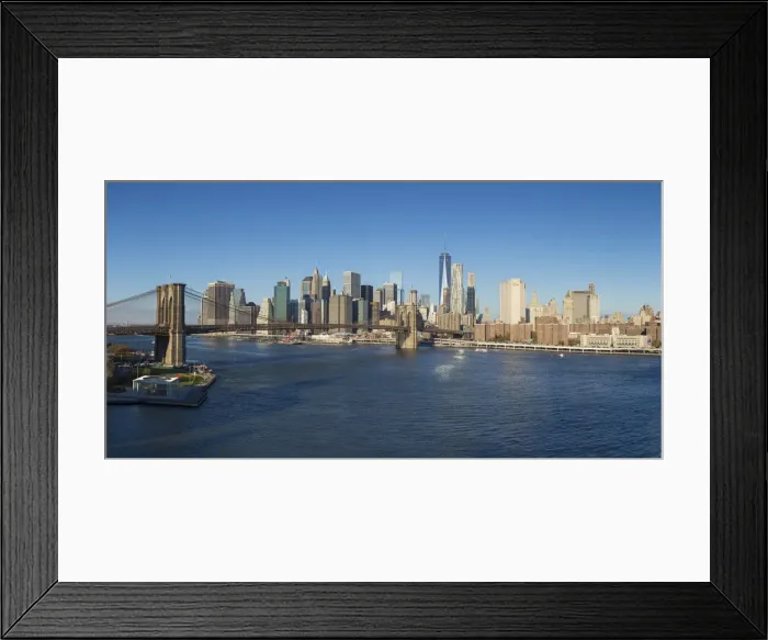 Framed Print : Brooklyn Bridge and Downtown Manhattan, New York City, USA Framed Print : Brooklyn Bridge and Downtown Manhattan, New York City, USA