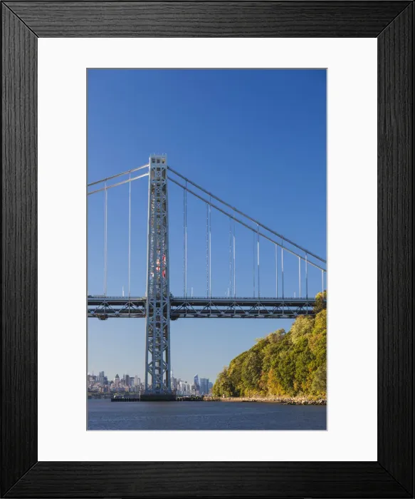 Framed Print : USA, New York, New York City, George Washington Bridge, morning Framed Print : USA, New York, New York City, George Washington Bridge, morning